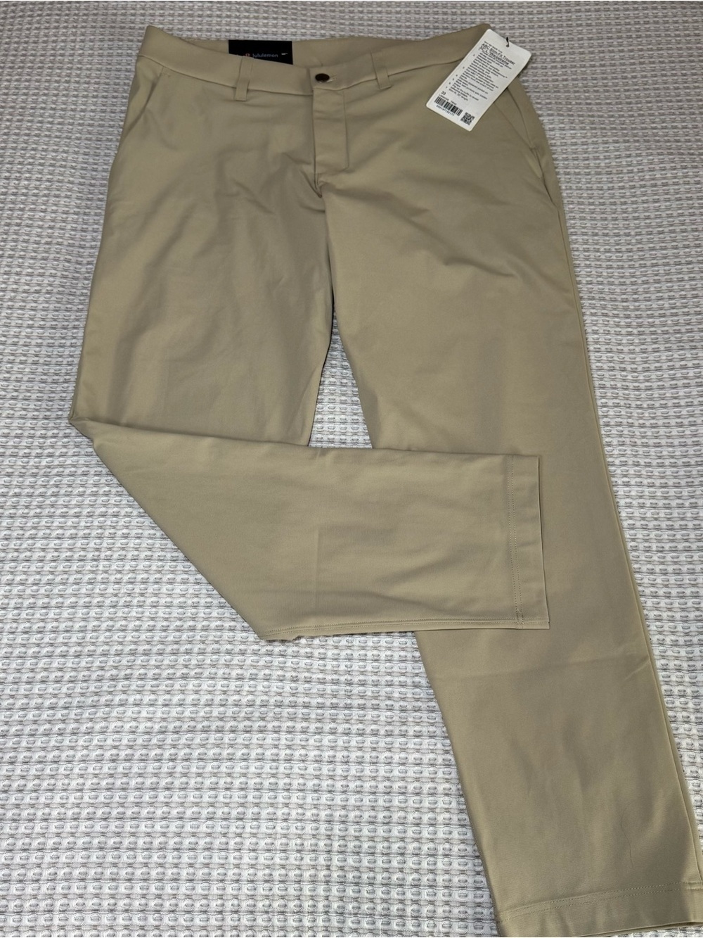 Lululemon ABC Slim Fit 5 Pocket Pant 28.5L Warpstreme Khaki Mens Size 33 LM5A04S